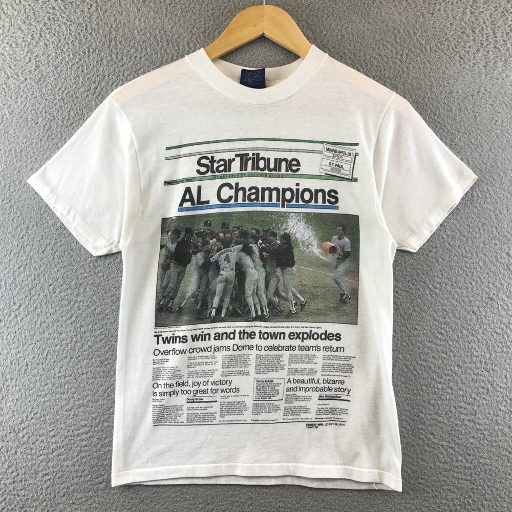 Vintage 1987 Minnesota Twins AL Champions T Shirt‎ Baseball MLB Mens M